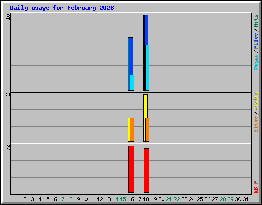 Daily usage for February 2026