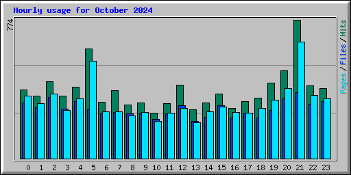 Hourly usage for October 2024