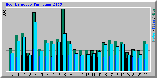 Hourly usage for June 2025