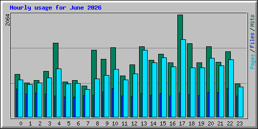 Hourly usage for June 2026