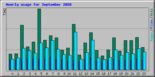 Hourly usage for September 2026