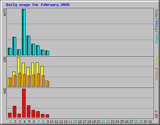 Daily usage for February 2026