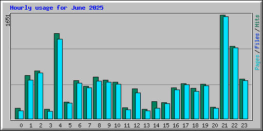 Hourly usage for June 2025