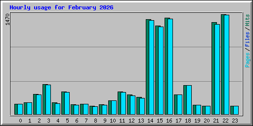 Hourly usage for February 2026