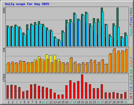 Daily usage for May 2025
