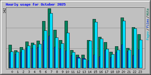 Hourly usage for October 2025