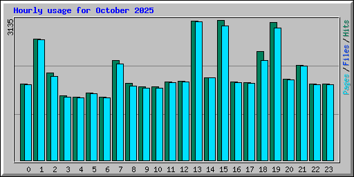 Hourly usage for October 2025