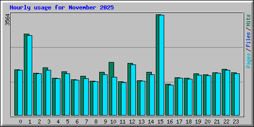 Hourly usage for November 2025