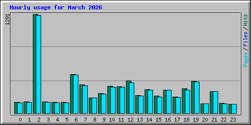 Hourly usage for March 2026